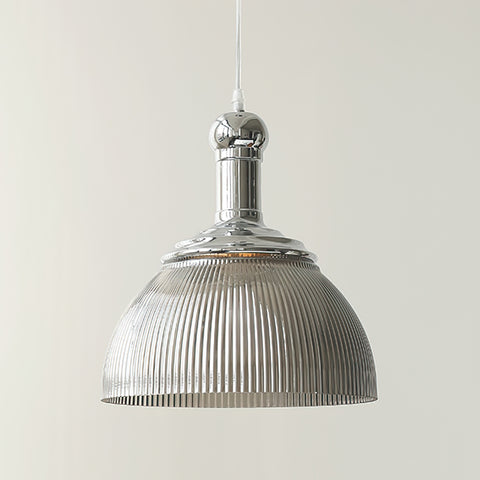 Ribbed Chrome Pendant Lamp – detail 2