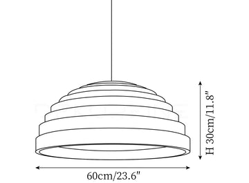 Lampada a Sospensione Acustica Rice Field — Disegni dimensionali 1