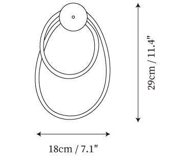 Model B: Dia 18cm x H 29cm / ∅ 7.1″ x H 11.4″