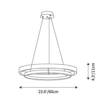 Lustre Ring Dunst — Plans de dimensions 1