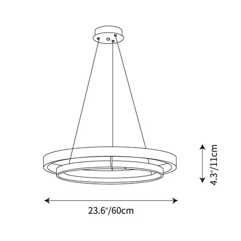 ∅ 23,6″ x H 4,3″ / Dia 60cm x H 11cm