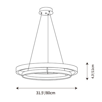 Lustre Ring Dunst — Plans de dimensions 2
