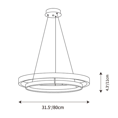 ∅ 31,5″ x H 4,3″ / Dia 80cm x H 11cm