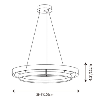 Lustre Ring Dunst — Plans de dimensions 3