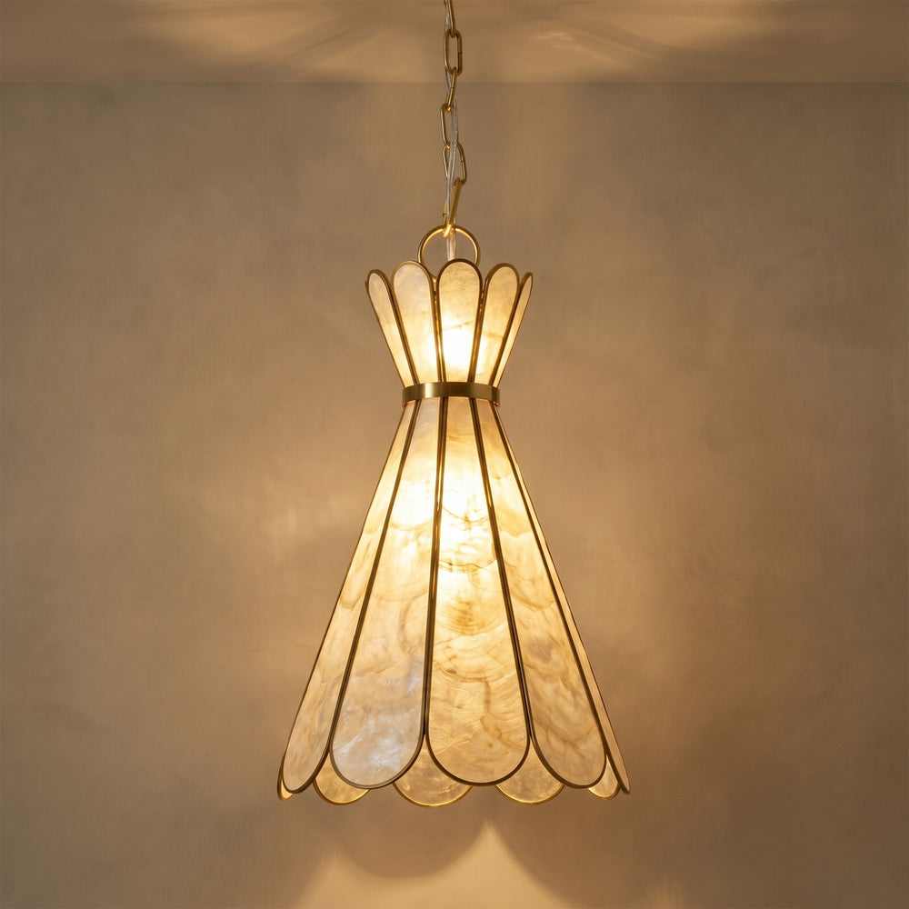 Rosalind Capiz Petal Pendant Lamp – detail 2