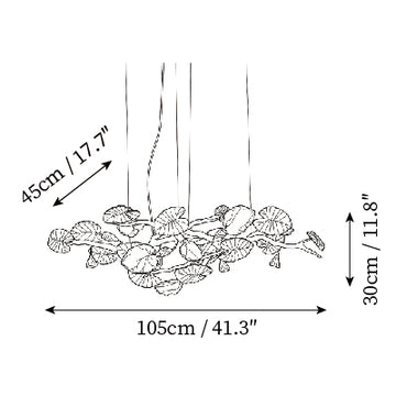 Palwa Chandelier — Disegni dimensionali 1