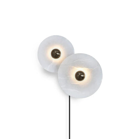 Round Alabaster Combination Plug In Wall Lamp – detail 7