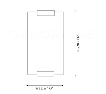 Roux Alabaster Wall Lamp — Dimension drawings 1