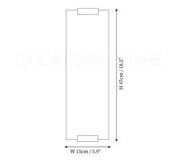 Roux Alabaster Wall Lamp — Dimension drawings 2