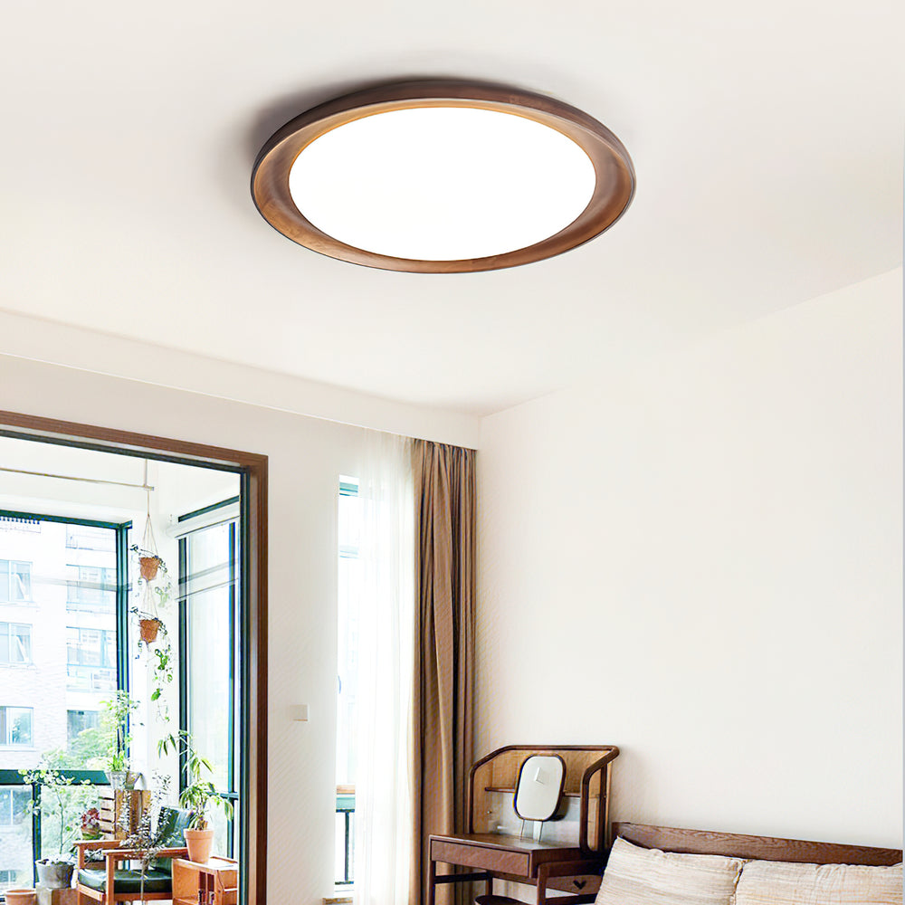 Rowan Wood Flush Mount Ceiling Light – detail 2