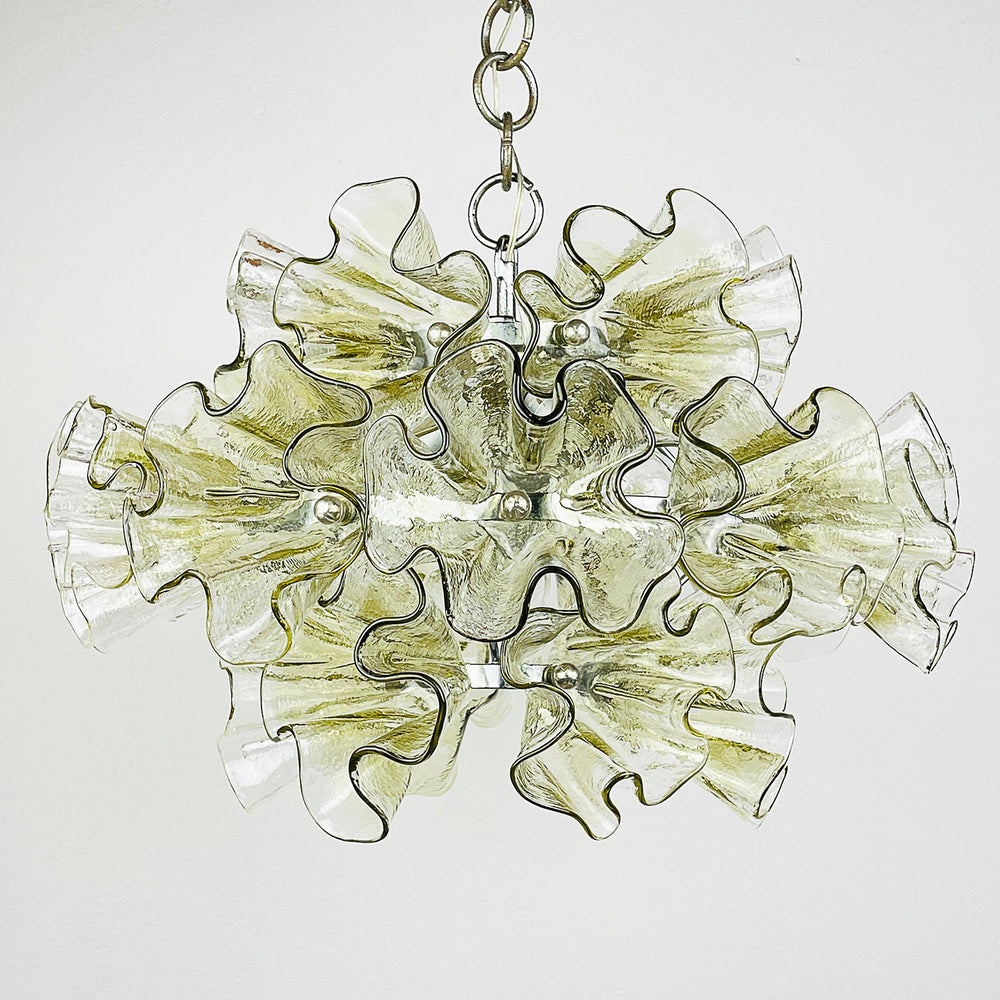 Ruffled Petal Glass Chandelier – detail 2