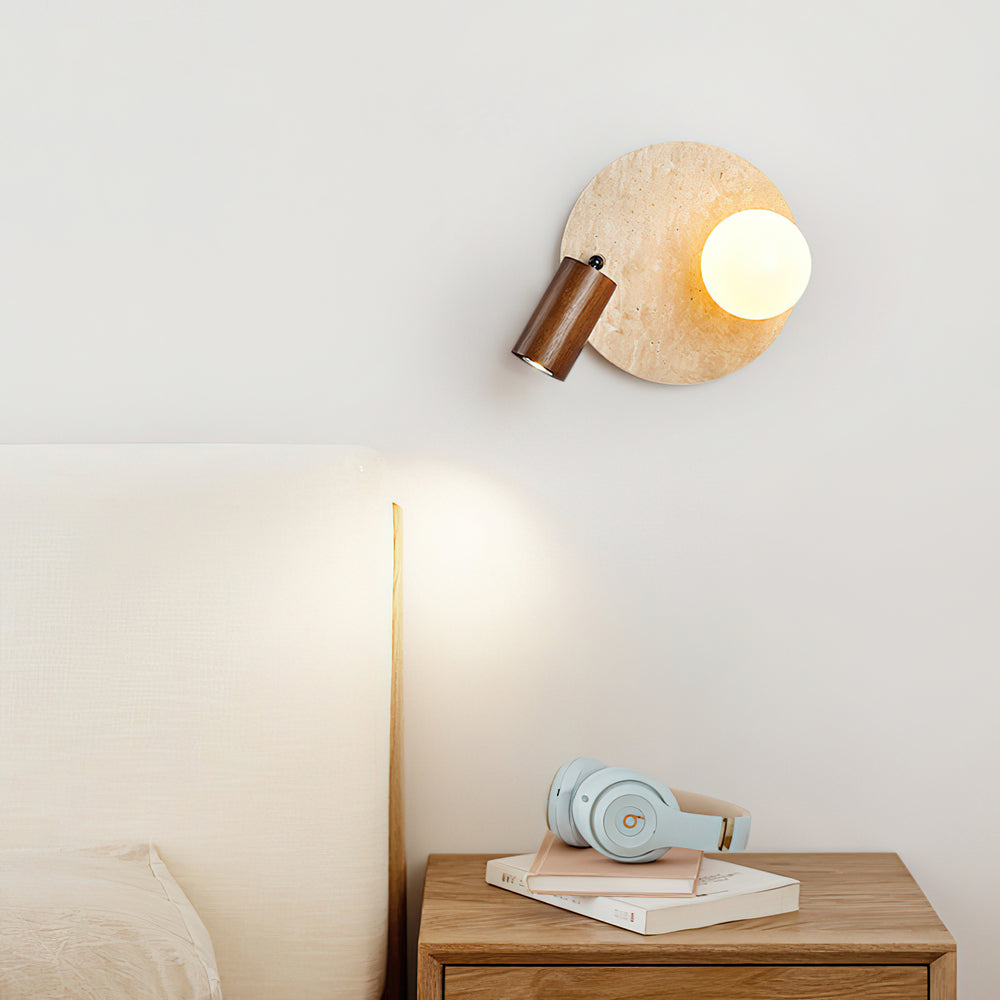 Luka Travertine Wall Lamp – detail 2