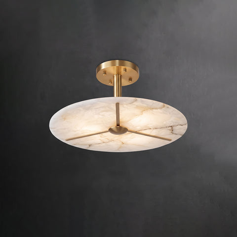 Satigny Alabaster Flush Mount Ceiling Light