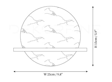 Applique murale Savion en albâtre — Plans de dimensions 1