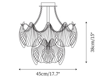 Scallop Shell Chandelier — Dimension drawings 1