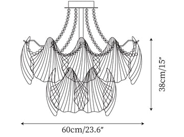 Scallop Shell Chandelier — Dimension drawings 2