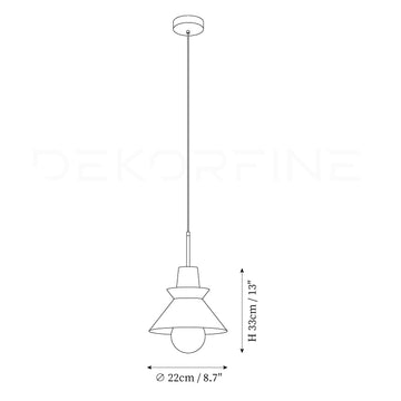 Scandinavian Pendant Lamp — Dimension drawings 1