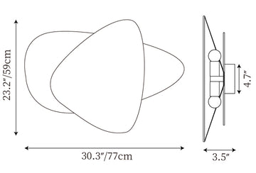 Screen Cannage Wall Lamp — Dimension drawings 2