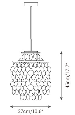 Seashells Hanglamp — Dimensioentekeningen 1