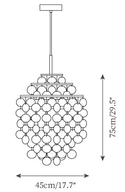 Seashells Hanglamp — Dimensioentekeningen 2