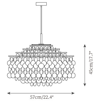 Seashells Hanglamp — Dimensioentekeningen 3