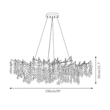 Lampadari in Vetro Shiro Noda — Disegni dimensionali 1