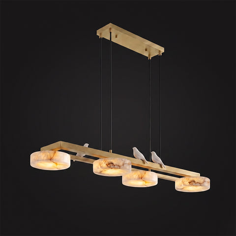 Sienna Bird Alabaster Long Chandelier – detail 12