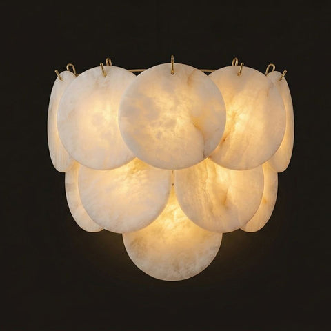 Silvaplana Alabaster Disc Wall Sconce – detail 10