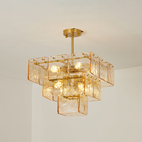 Sinclair Amber Glass Chandelier – detail 37