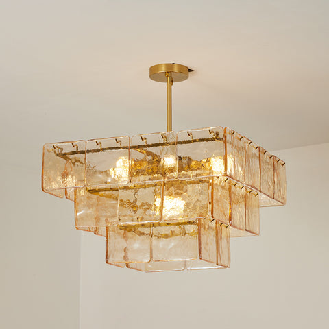 Sinclair Amber Glass Chandelier – detail 9