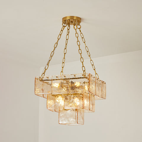 Sinclair Amber Glass Chandelier – detail 13