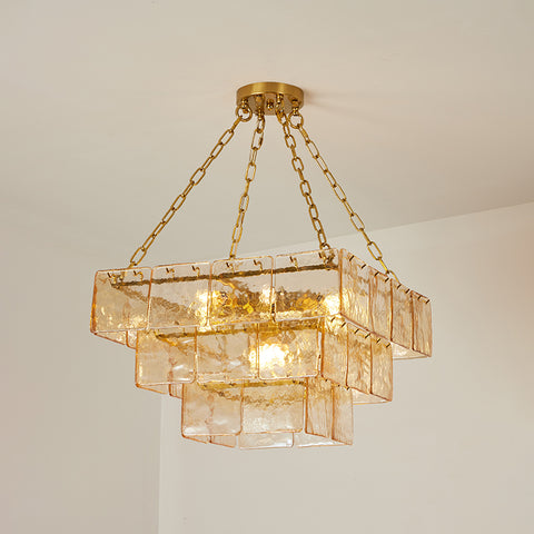 Sinclair Amber Glass Chandelier – detail 14