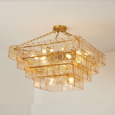 Sinclair Amber Glass Chandelier – detail 15