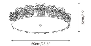 Plafonnier Snowflake — Plans de dimensions 1