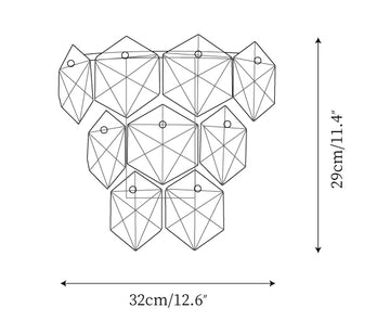 Applique murale Snowflake en verre — Plans de dimensions 1