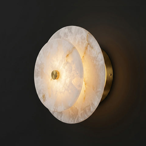 Solothurn Disc Alabaster Wall Sconce