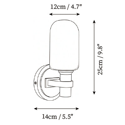 L 4.7″ x W 5.5″ x H 9.8″