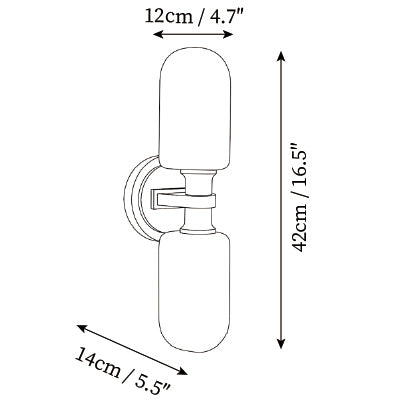 L 4.7″ x W 5.5″ x H 16.5″