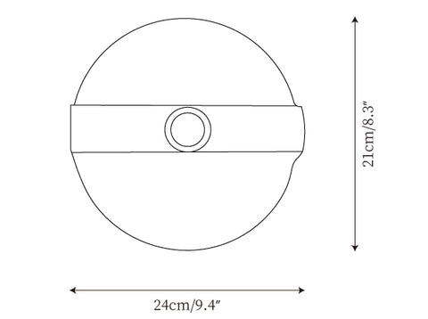 L 9.4″ x W 6.7″ x H 8.3″