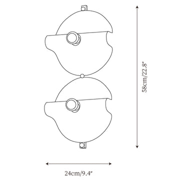 Space Wall Lamp — Dimension drawings 2
