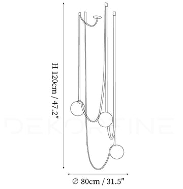 Light Rail Pendant Lamp — Dimension drawings 1