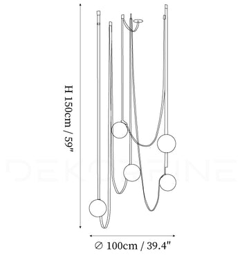 Light Rail Pendant Lamp — Dimension drawings 3