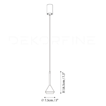 Spin Pendant Lamp — Dimension drawings 1