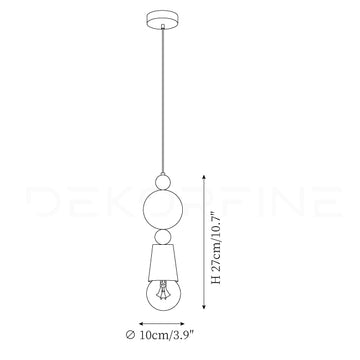 Spindle Pendelleuchte — Maßzeichnungen 1