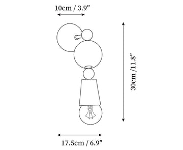 Spindle Wall Lamp — Dimension drawings 1