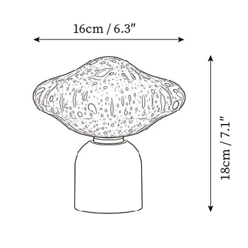 Stardust Tafellamp — Maattekeningen 1