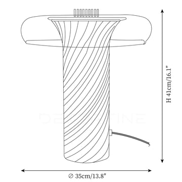 Lampe de Table Stellar — Plans de dimensions 1