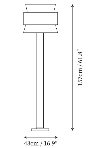 Striped Pony Floor Lamp — Dimension drawings 1