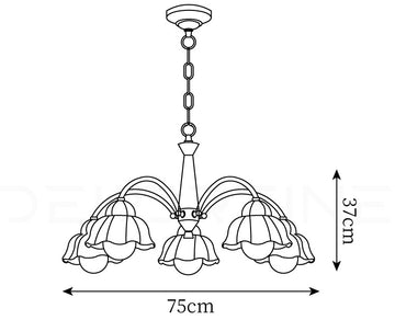 Swedish Modern Chandeliers — Dimension drawings 1