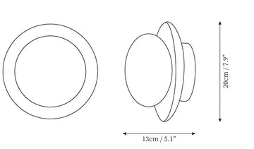 Tablet Wandlamp — Dimensioentekeningen 1